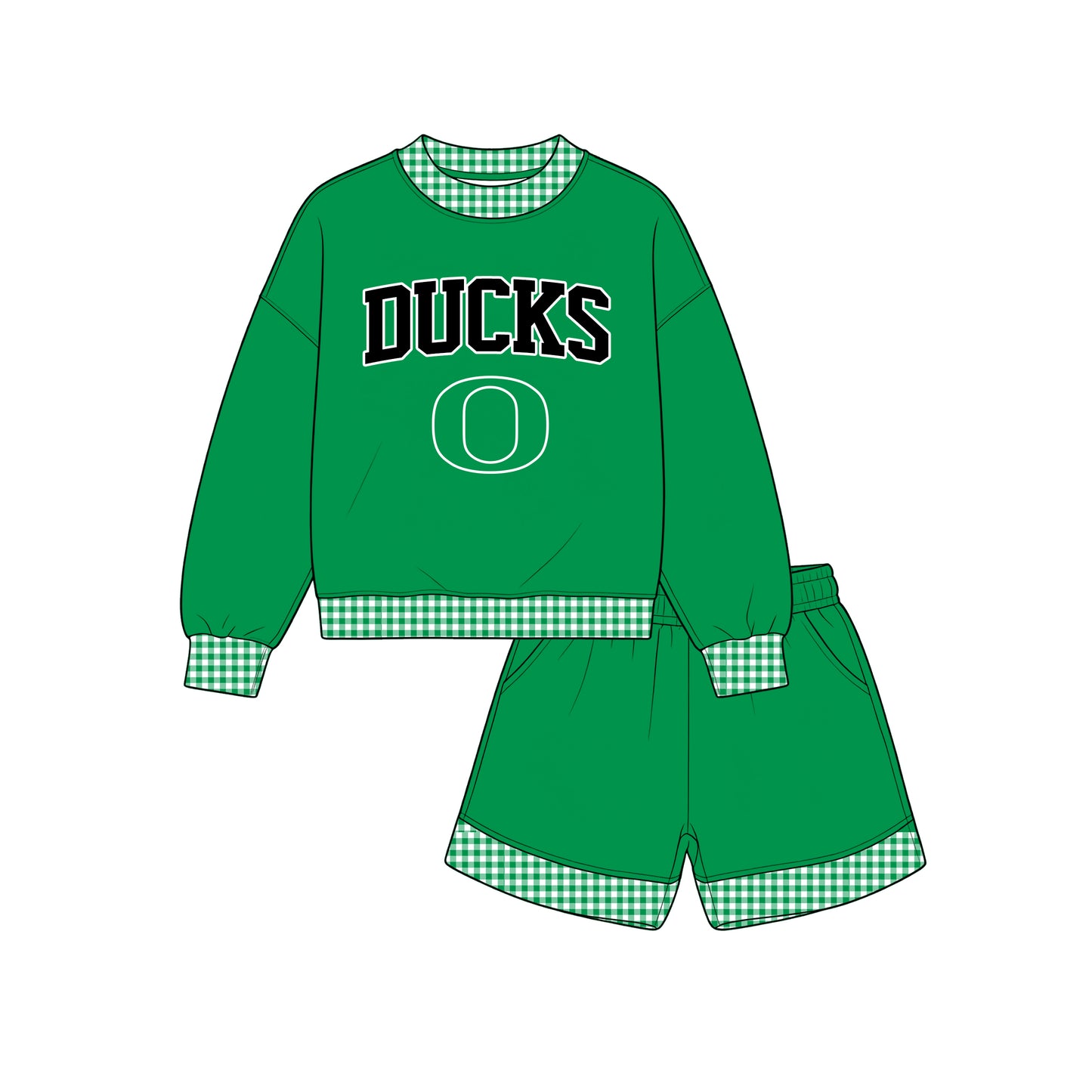 ( Moq 5 ) Baby Girls Kids Long Sleeves Shirt Shorts Team Set Clothes