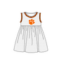 ( Moq 5 ) Baby Girls Toddler Sleeveless Dots Team Orange Ruffle Knee Length Dress