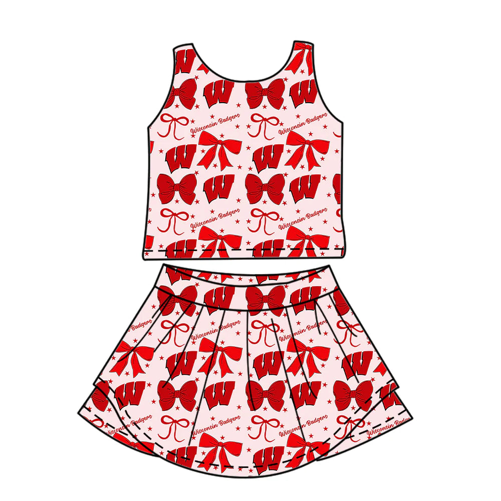 ( Moq 5 each style ) Baby Girl Toddler W Team Bows Sibling Dress Set 6.27