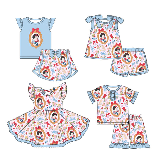 Baby Girl Princess Bows Flower Sibling Romper Dress Set ( Moq 5 Each Style ) 3.12