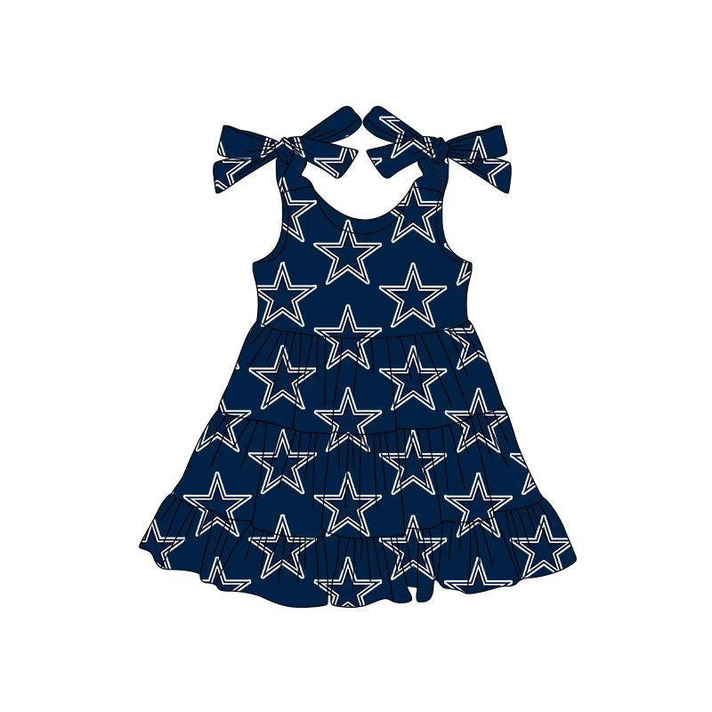 ( Moq 5 each style ) Baby Girl Toddler Stars Team Sibling Romper Dress Set 7.15