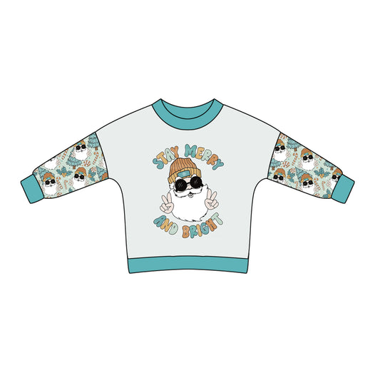 Baby Boy Long Sleeves Santa Bubble Christmas Shirt