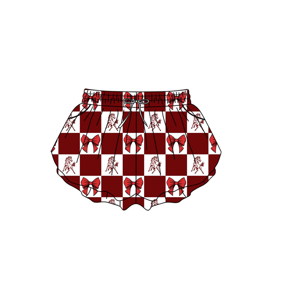 ( Moq 5 Each Style ) Baby Boys Girls Toddler Horse Bows Team Sibling Shorts Dress Sets Clothing