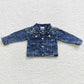 GT0175 Baby Girl Long Sleeves Pocket Denim Jacket Coat