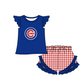 ( Moq 5 Each Style ) Baby Boys Girls Kids Team Sibling Blue Stripes Rompers Sets