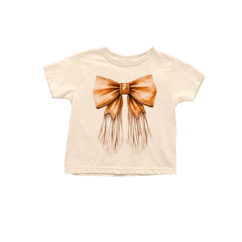 Baby Girl Short Sleeves Bow Shirt Tops ( Moq 5 ) 1.23