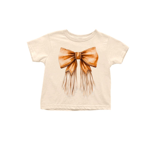 Baby Girl Short Sleeves Bow Shirt Tops ( Moq 5 ) 1.23