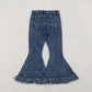 RTS Baby Girl Blue Denim Bell Bottom Pants Jeans