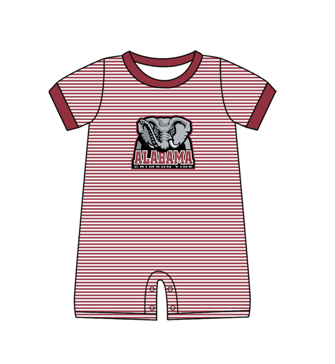 ( Moq 5 Each Style ) Baby Boys Girls Kids Elephant Stripes Team Sibling Rompers Sets