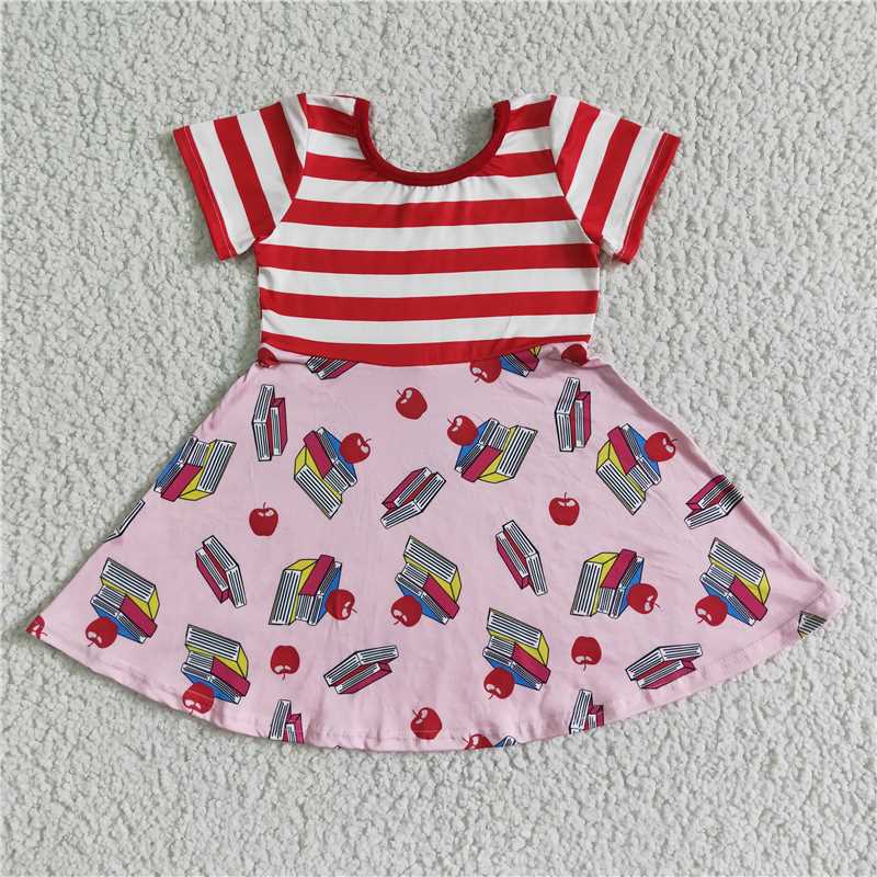 Baby Girl Back To School Short Sleeves Book Dress