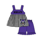 ( Moq 5 Each Style ) Baby Boys Girls Kids Plaid Team Sibling Blue Rompers Dress Sets