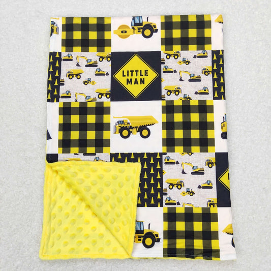 BL0101 Baby Boy Little Man Construction Blanket