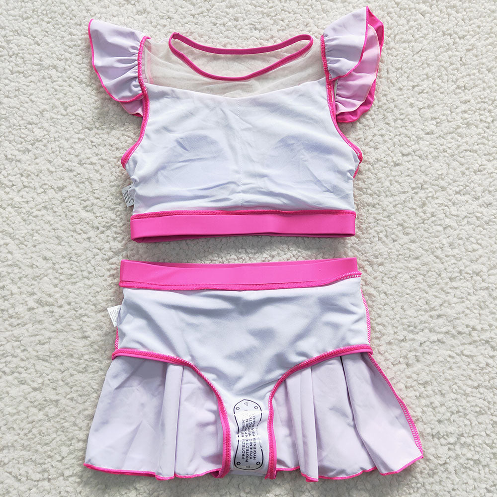 Baby Girl Princess Pink Swimsuit Summer Bathing Suit Outfit