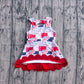 ( No moq ) Preorder Baby Girls Flags Bows Stars 4th of July Yoga Active Shorts Knee Length Scallop Dress