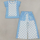 Sibling Baby Girl Kids Short Sleeves Dots Shirts Pockets Pants Sets Yoga Active Clothes RTS