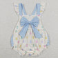 GSD0582 Baby Girl Easter Eggs Bow Ruffle Dress