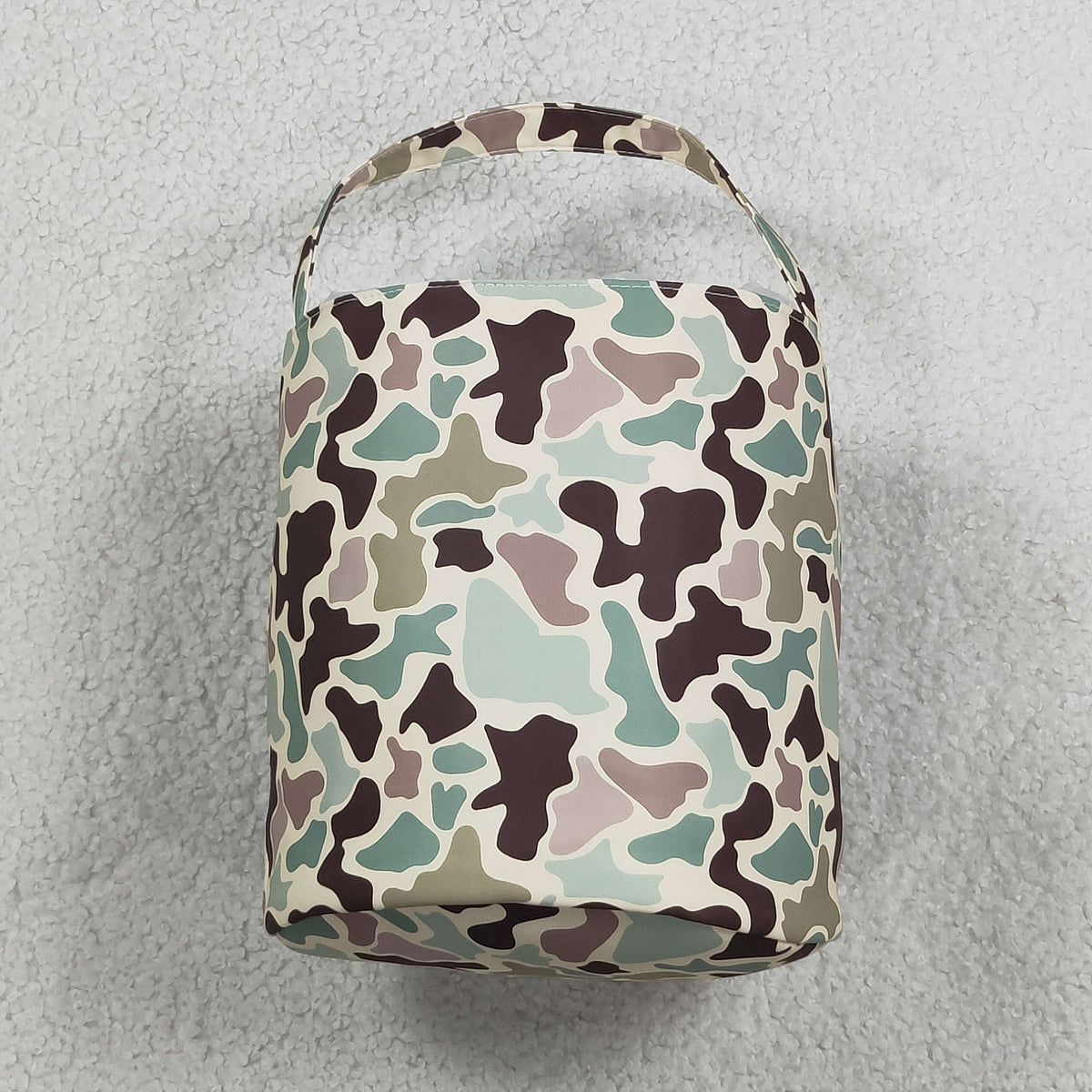 Baby Kids Toddler Embroidery Rabbit Camo Print Basket Easter Bag RTS