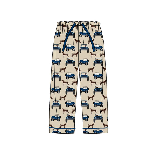 Adult Men's Trucks Dogs Bottoms Pants Pajamas