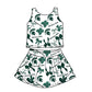 ( Moq 5 Each Style ) Baby Girls Toddler Green Bows Sibling Team Shorts Dresses Set Clothes