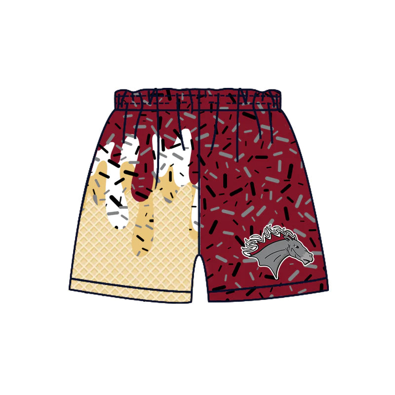 ( Moq 5 each style ) Baby Boy Team Sibling Horse Drip Shorts Shirt 7.23