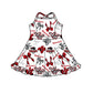 ( Moq 5 each style ) Baby Boy Girl Team Sibling Shirt Bows Cheer Dress Set 8.18