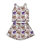 ( Moq 5 each style ) Girls Kids Football Bows Tigers Hoodie Shirt Dress Set