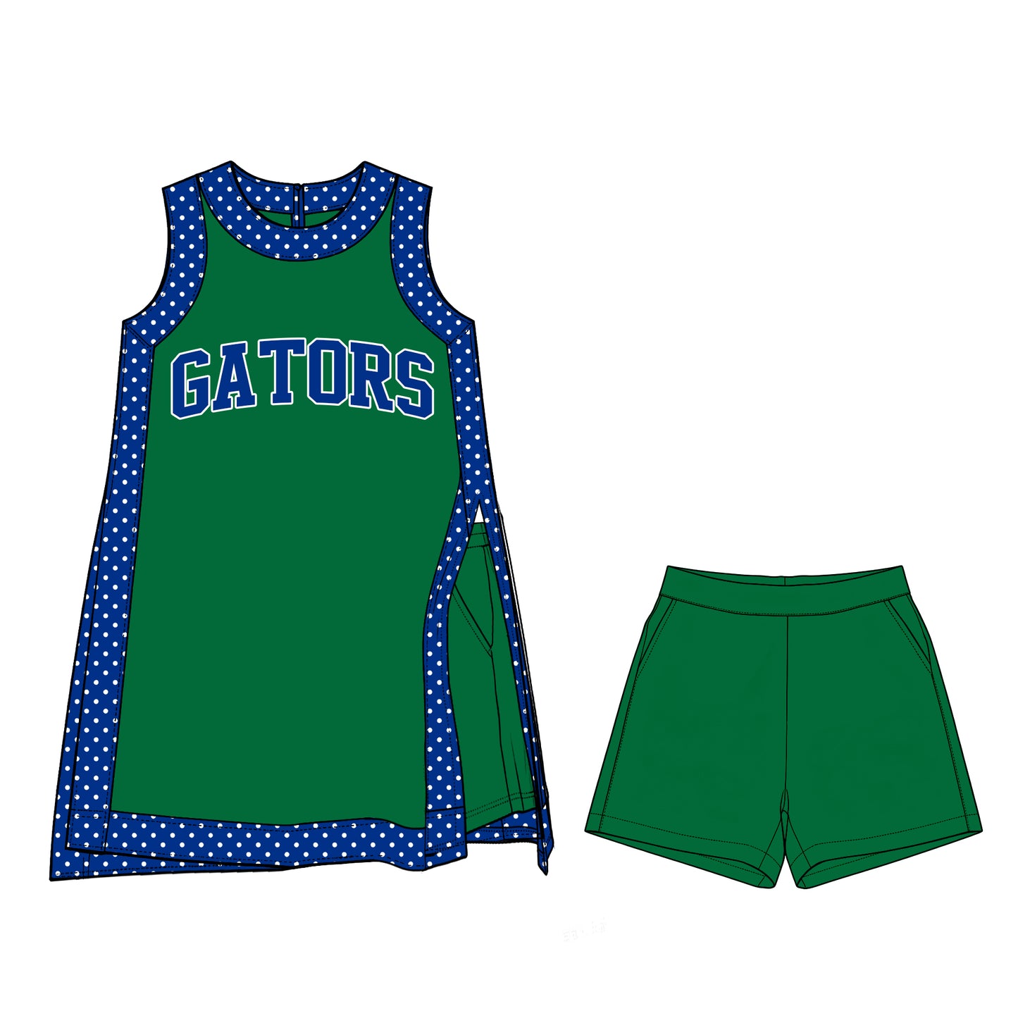 ( Moq 5 ) Baby Girls Kids Sleeveless Team Tops Shorts Team Set Clothes