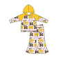 ( Moq 5 each style ) Baby Girl Toddler M Team Bows Baseball Sibling Romper Dress Set 6.13