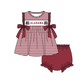 ( Moq 5 ) Baby Girls Toddler Bows Stripes Elephant Tops Bummie Shorts Team Set 1.29