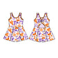 ( Moq 5 each style ) Baby Girl Team Tiger Bows Sibling Dress Set 5.15