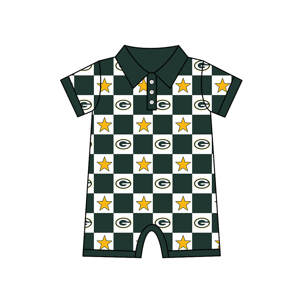 ( Moq 5 Each Style ) Baby Boys Girls Toddler Bows Green Plaid Team Sibling Shorts Dress Shirt Set Summer Clothes