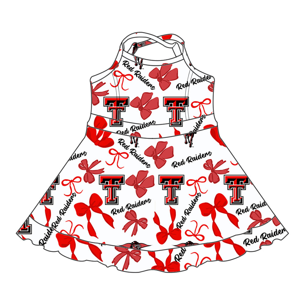 ( Moq 5 each style ) Baby Girl Team TT Bows Sibling Dress Set 5.23
