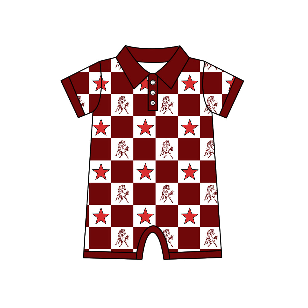 ( Moq 5 Each Style ) Baby Boys Girls Toddler Horse Bows Team Sibling Shorts Dress Sets Clothing