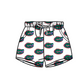 ( Moq 5 Each Style ) Baby Boys Girls Green Stripes Sibling Team Sets Swimsuits Football Clothes