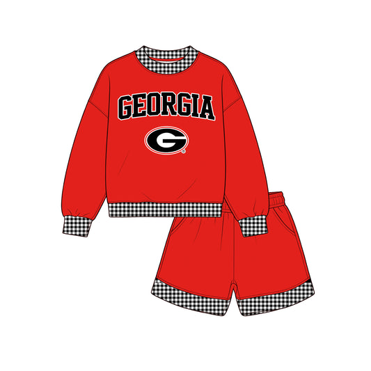 ( Moq 5 ) Baby Girls Kids Long Sleeves Shirt Shorts Team Set Clothes
