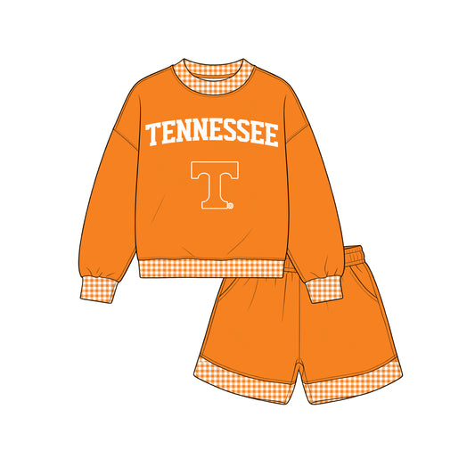 ( Moq 5 ) Baby Girls Kids Long Sleeves Shirt Shorts Team Set Clothes