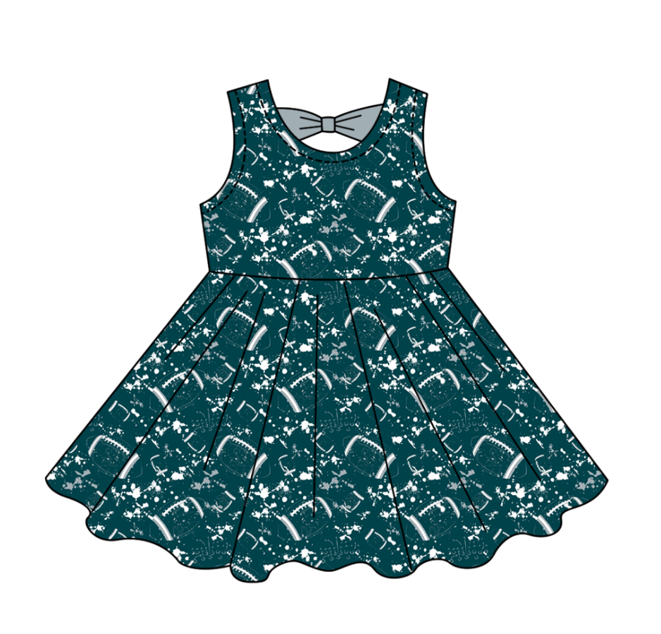 ( Moq 5 Each Style ) Baby Boys Girls Toddler Football Sibling Shorts Romper Bows Dresses Set Team Clothing