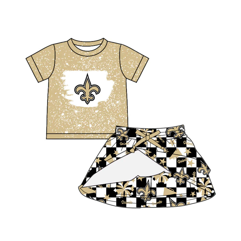 ( Moq 5 each style ) Baby Girl Toddler Cheer Sibling Team Romper Dress Set 7.16