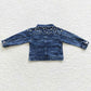 GT0175 Baby Girl Long Sleeves Pocket Denim Jacket Coat