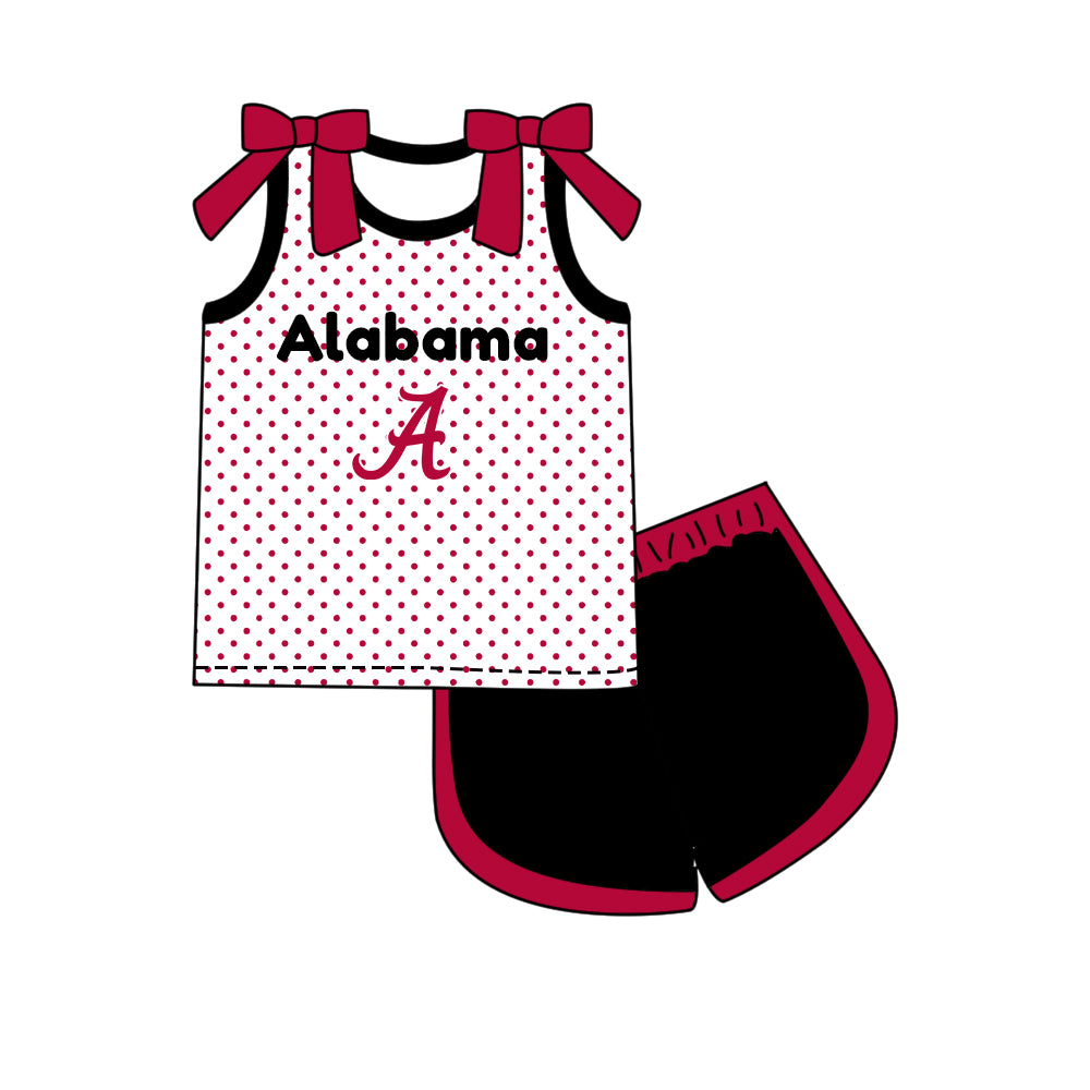 ( Moq 5 Each Style ) Sibling Baby Girls Kids Bows Team Shirt Sets Clothes