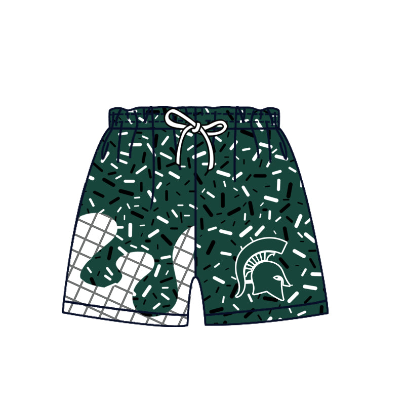 ( Moq 5 Each Style ) Baby Boys Girls Toddler Sibling Green Shorts Shirts Set Team Drip Sprinkles Clothes