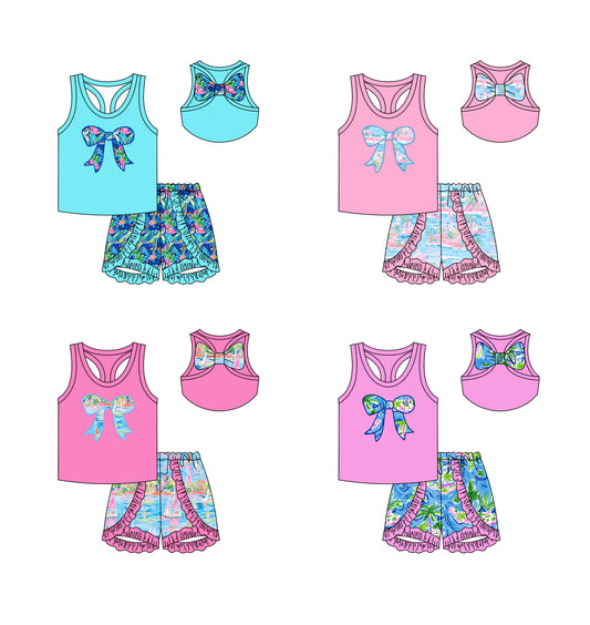 Baby Girl Toddler Bows Sibling Matching Clothes Set ( Moq 5 Each Design )