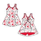 ( Moq 5 each style ) Baby Girl Toddler Team KC Bows Sibling Skort Dress Set 6.4