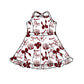 ( Moq 5 each style ) Baby Boy Girl Team Cheer Sibling Shirt Bows Dress Set 8.14