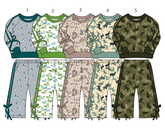 ( Moq 5 Each Style ) Sibling Baby Girls Kids Ducks Deer Bows Shirts Pants Sets Clothes
