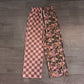 Adult Women Leaves Checked Pants Bottoms Camo Clothes RTS