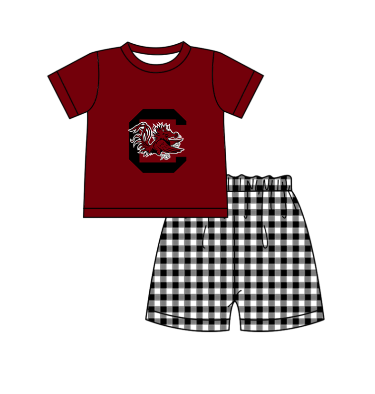 ( Moq 5 Each Style ) Baby Boys Girls Kids Chicken Plaid Team Sibling Rompers Dress Sets