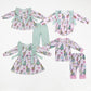 Baby Girls Kids Long Sleeves Christmas Face Print Sibling Romper Dress Sets Clothes RTS