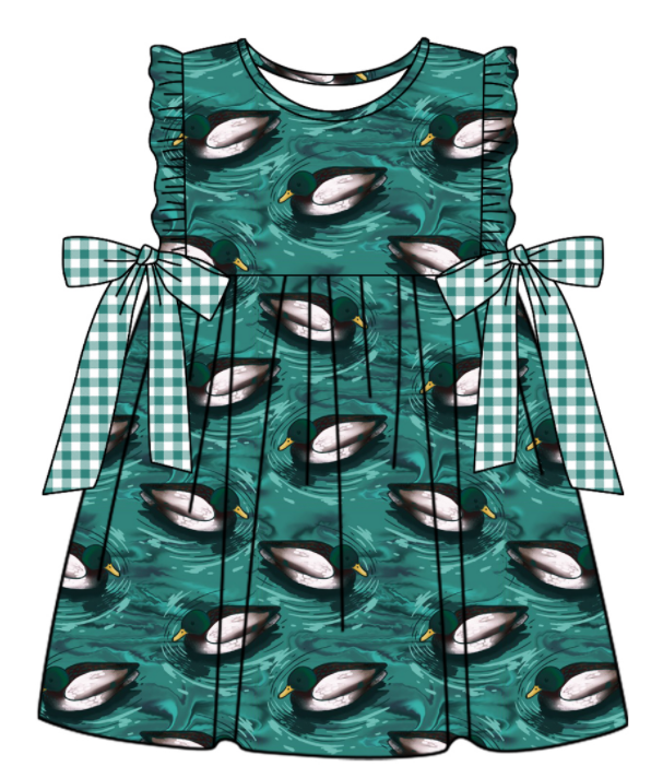 Baby Boy Girl Duck Sibling Matching Dress Romper Clothes Set ( Moq 5 Each style )