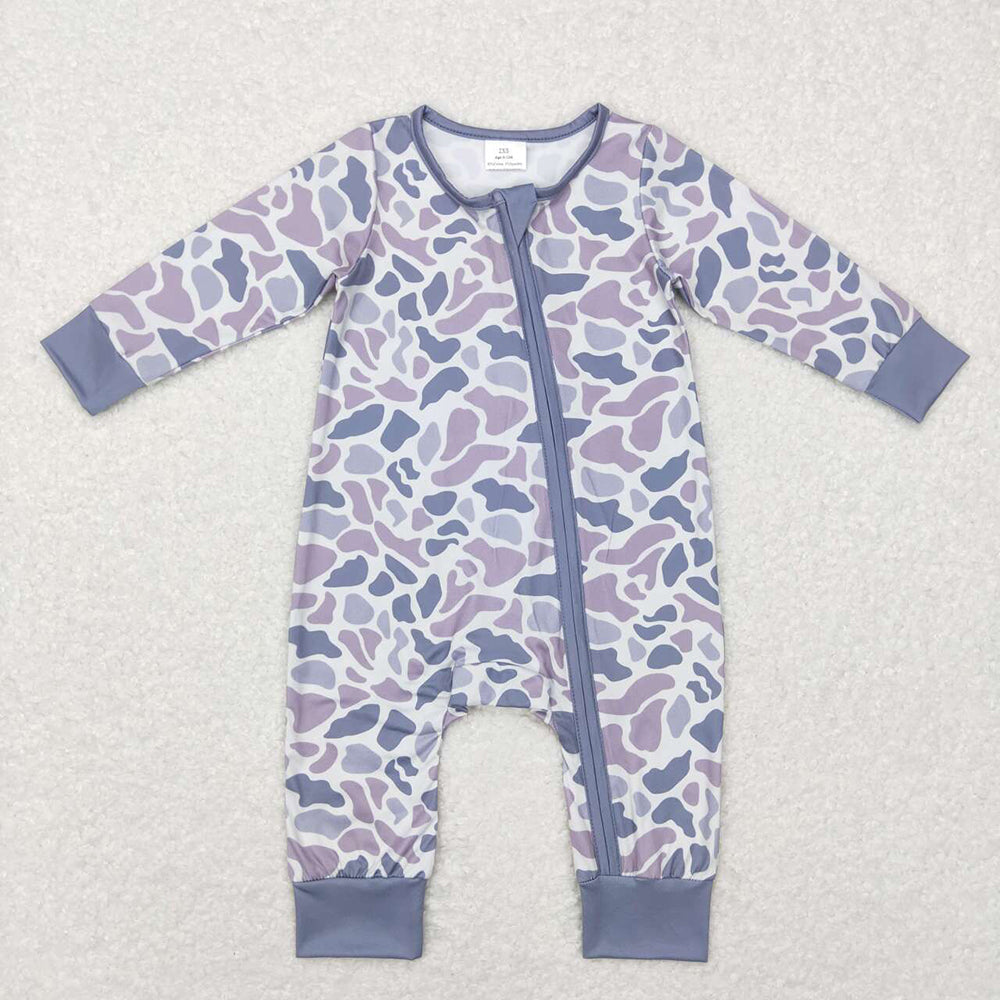 Baby Boy Grey Camo Brother Hunting Sibling Romper Pants Set